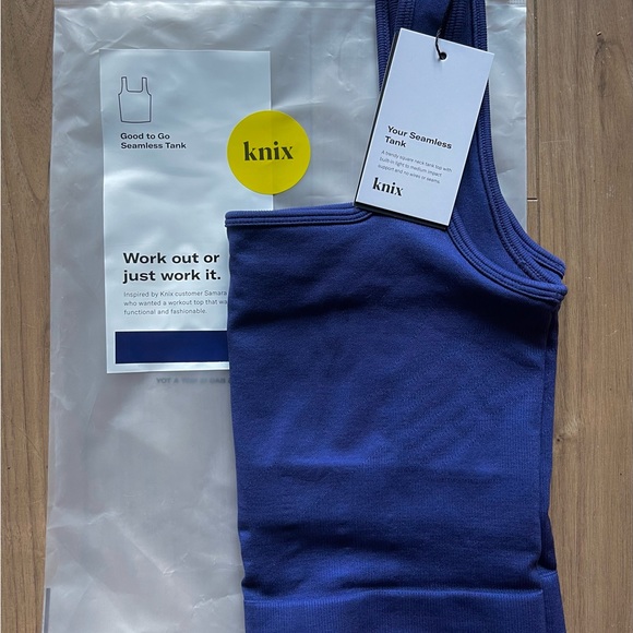 Knix - Seamless Tank - "Good to Go" Style - Moody Blue - Picture 6 of 7